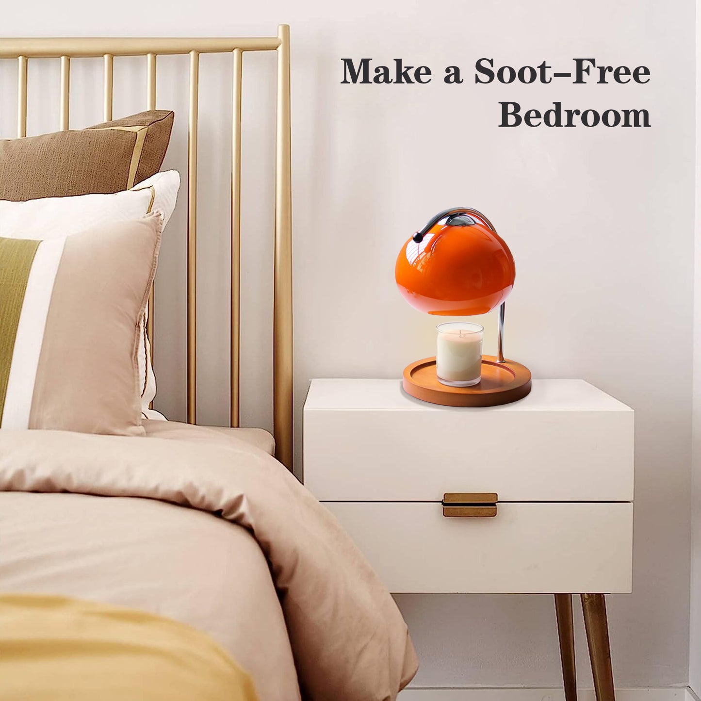 candle heating lamp with timer, adjustable light , send 2 bulbs