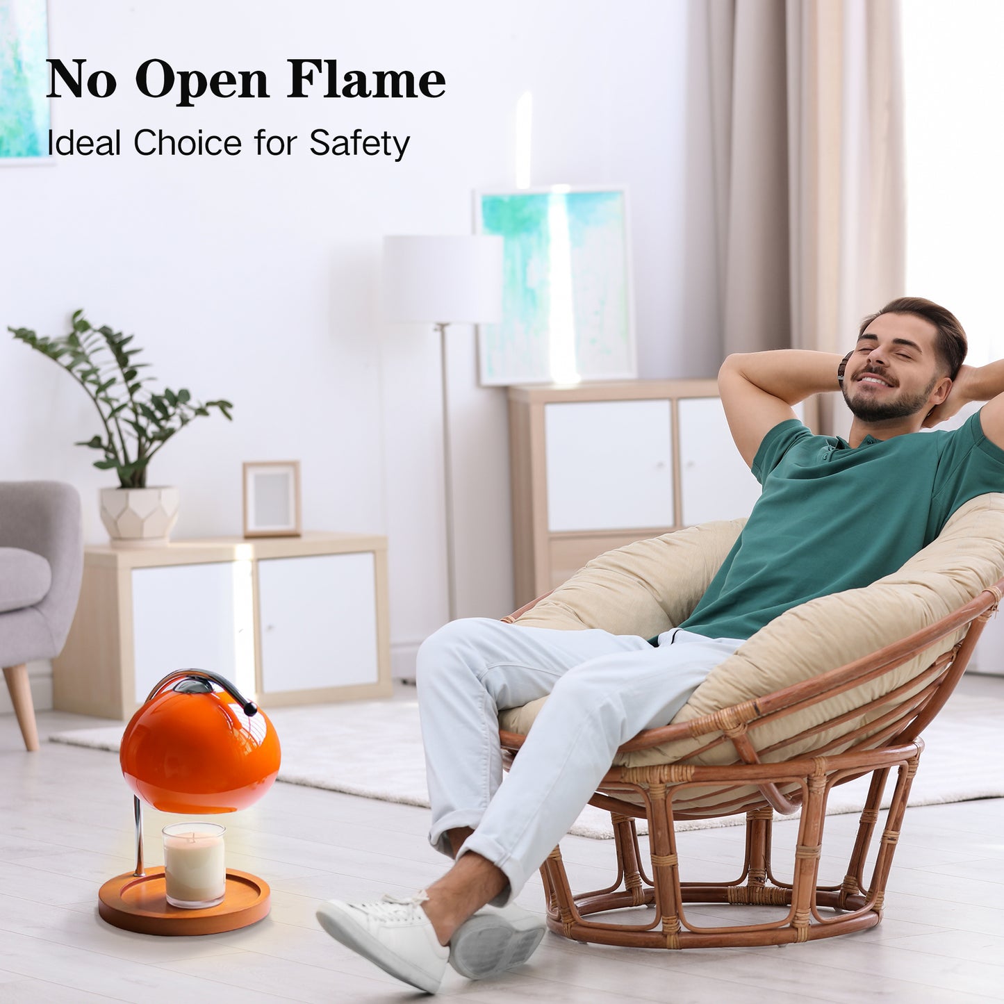 candle heating lamp with timer, adjustable light , send 2 bulbs