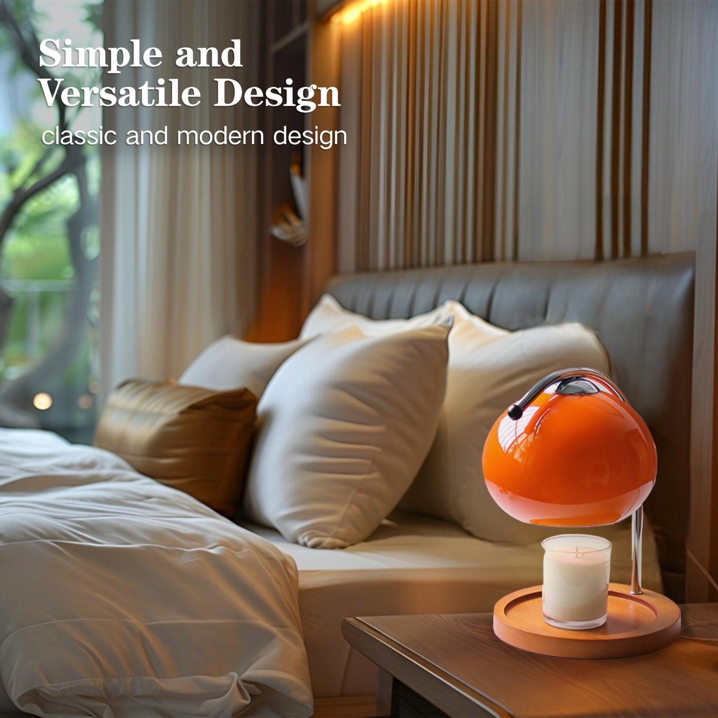 candle heating lamp with timer, adjustable light , send 2 bulbs