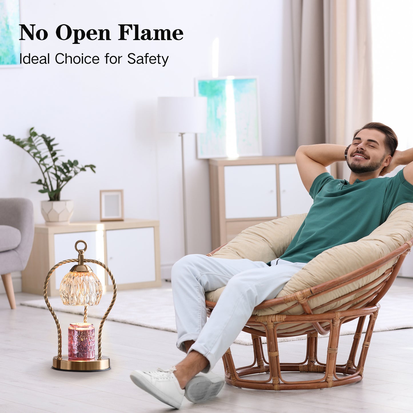 Candle Heating Lamp With Timer, Adjustable Light , Send 2 Bulbs