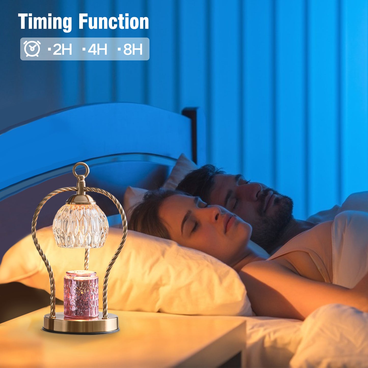 Candle Heating Lamp With Timer, Adjustable Light , Send 2 Bulbs