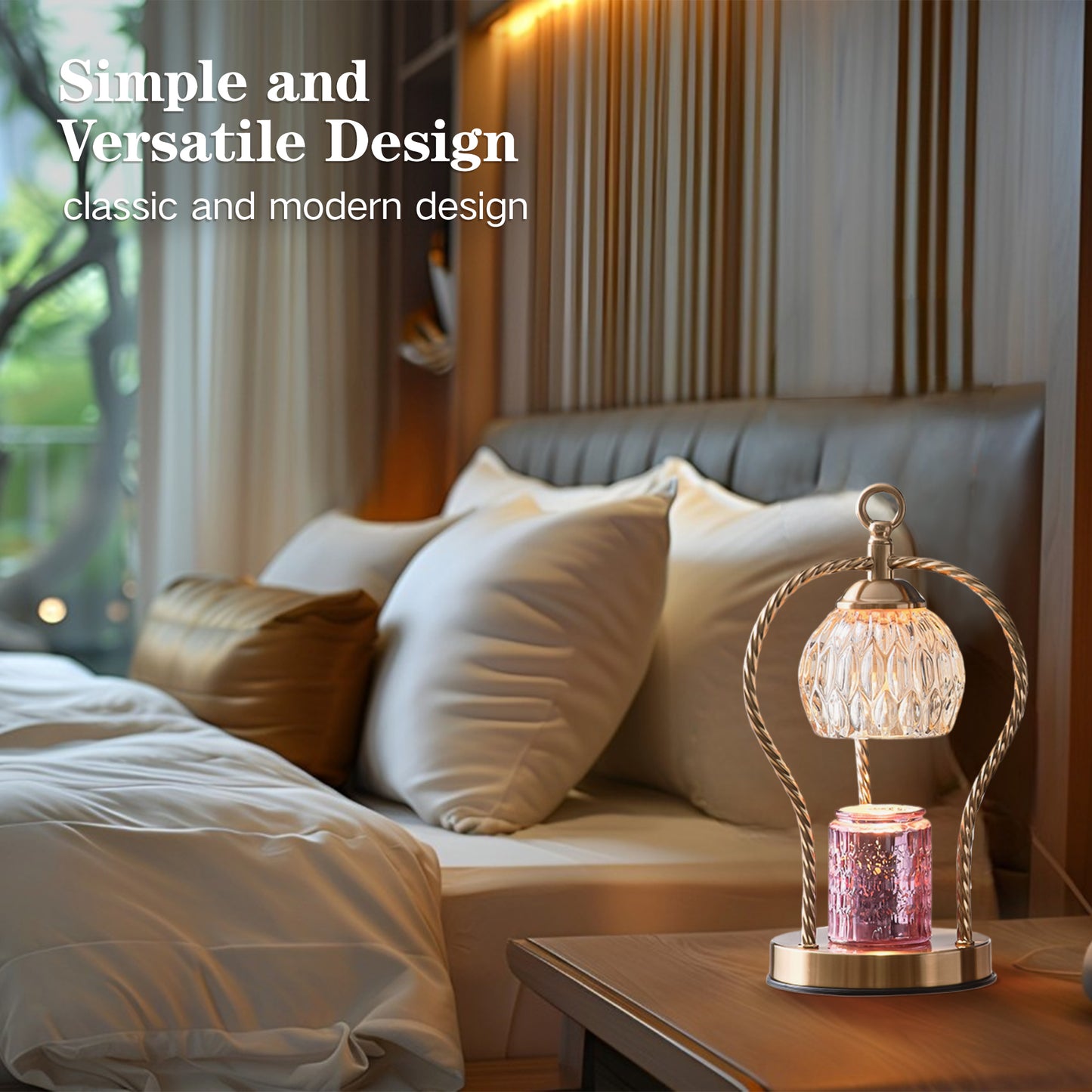 Candle Heating Lamp With Timer, Adjustable Light , Send 2 Bulbs