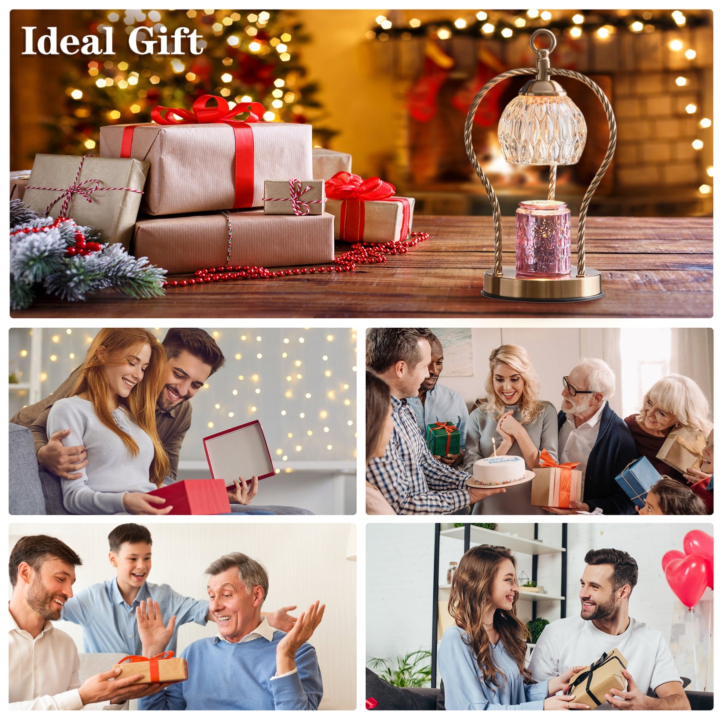Candle Heating Lamp With Timer, Adjustable Light , Send 2 Bulbs