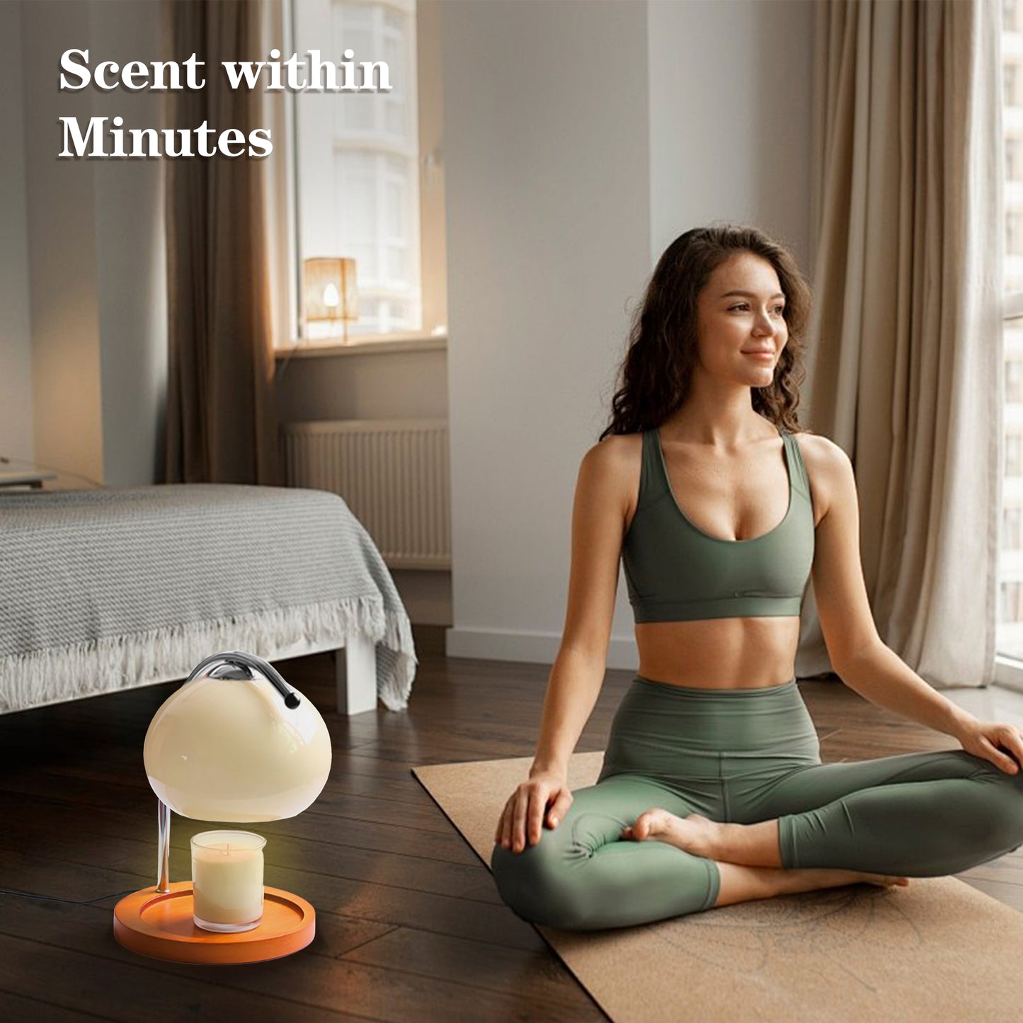【White】Candle Warmer Lamp , send 2 bulbs