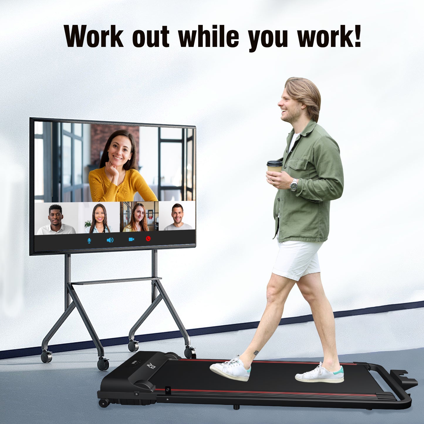 SY Walking Pad,Under Desk Treadmills ,280 Lbs Capacity,3 in 1 Portable Walking Treadmill(Black)