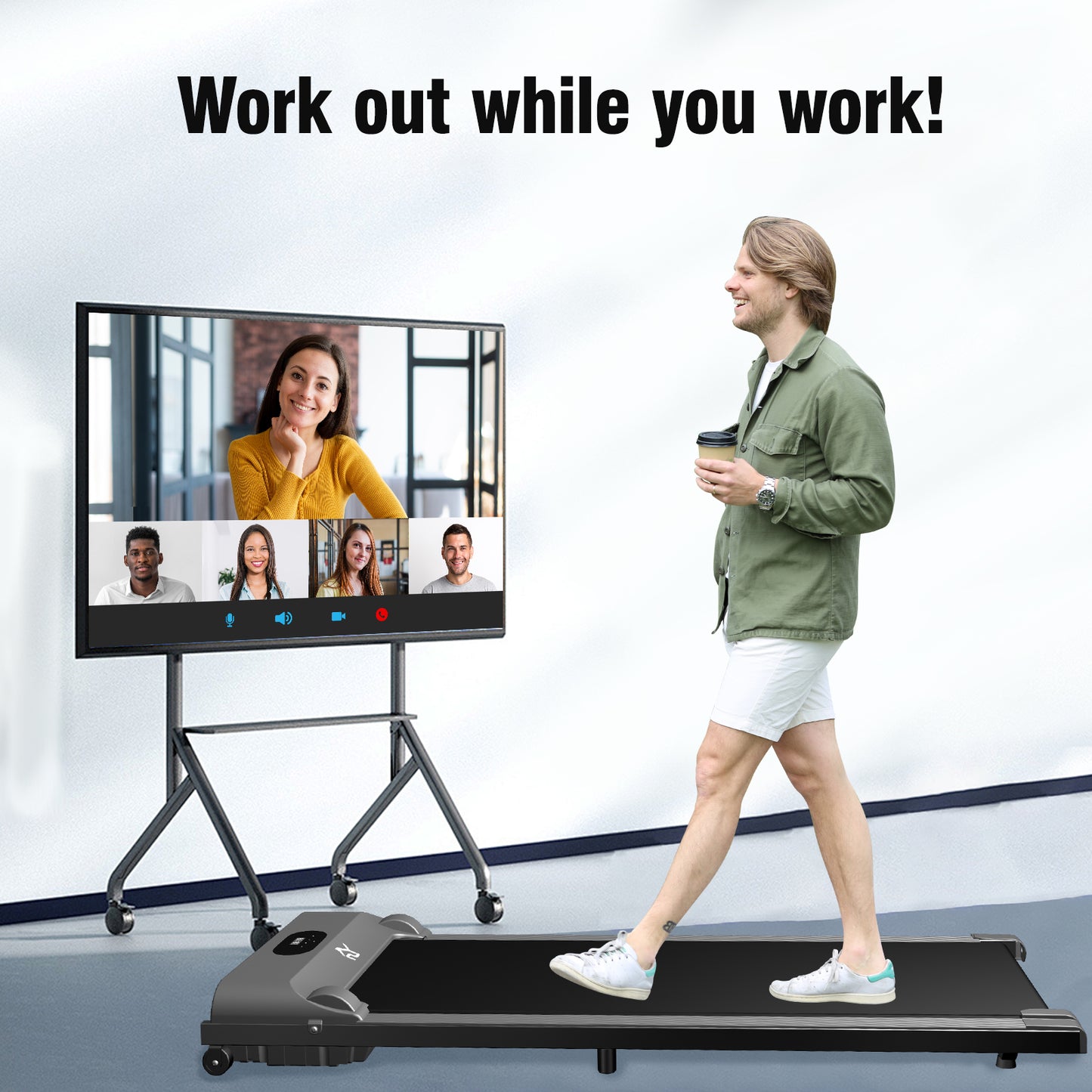 SY Walking Pad,Under Desk Treadmills ,280 Lbs Capacity,3 in 1 Portable Walking Treadmill(Gray)