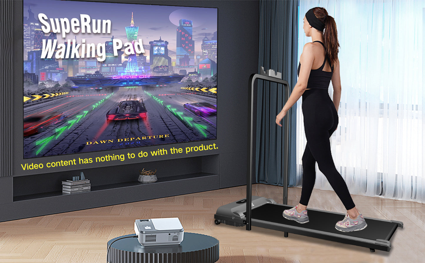 SY Walking Pad,Under Desk Treadmills ,280 Lbs Capacity,3 in 1 Portable Walking Treadmill(Gray)