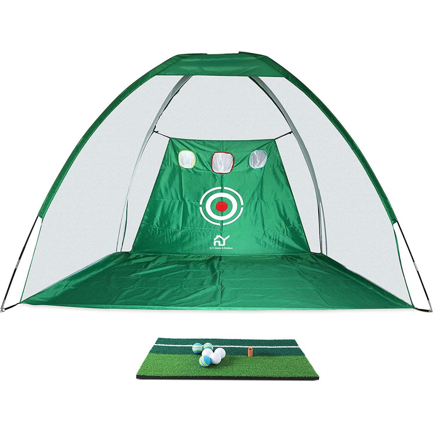 S.Y. Golf Practice Net with Target Chipping Holes Hitting Golf Nets