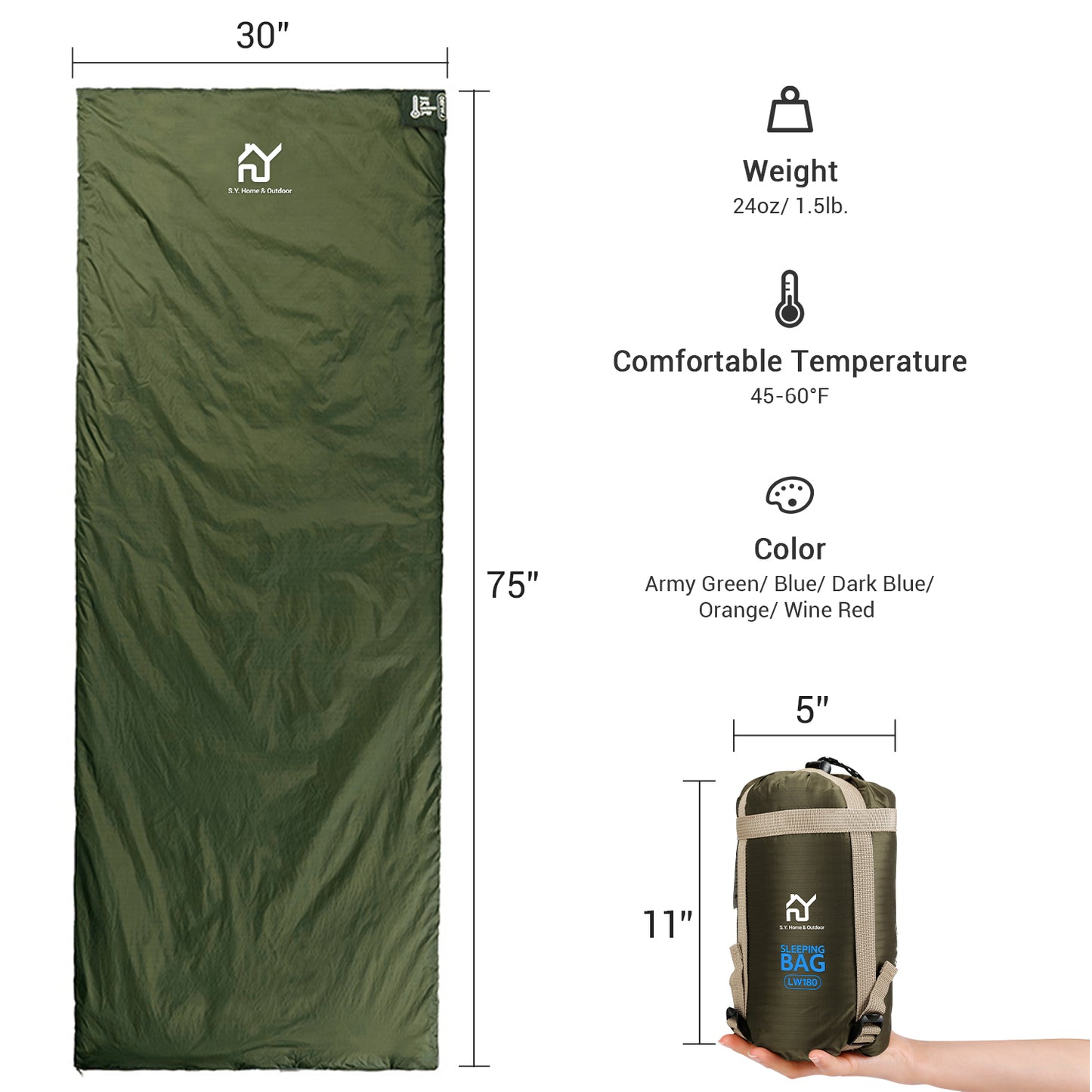Sleeping Bag with Stuff Sack Lightweight Waterproof Camping Sleeping Bags