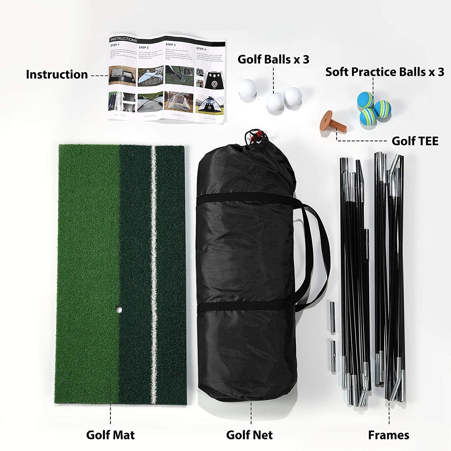 S.Y. Golf Practice Net with Target Chipping Holes Hitting Golf Nets
