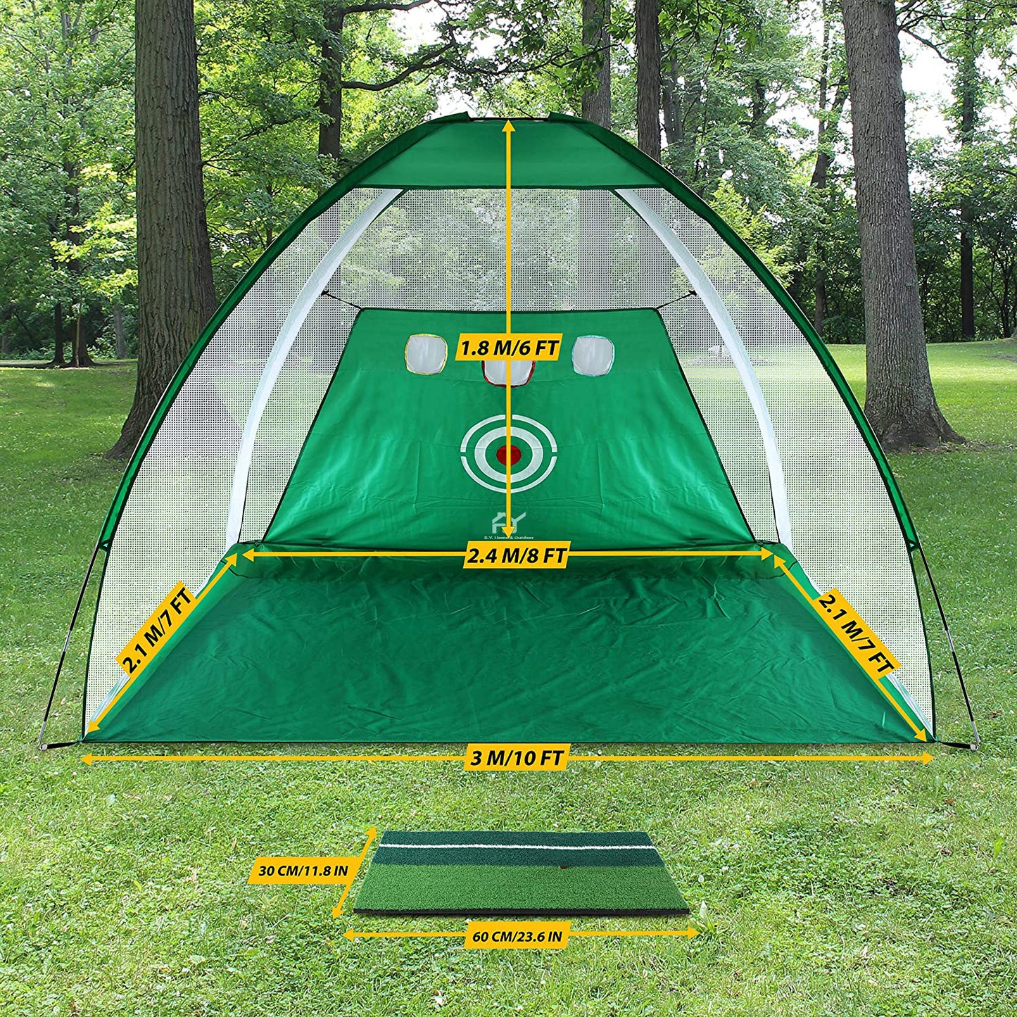 S.Y. Golf Practice Net with Target Chipping Holes Hitting Golf Nets