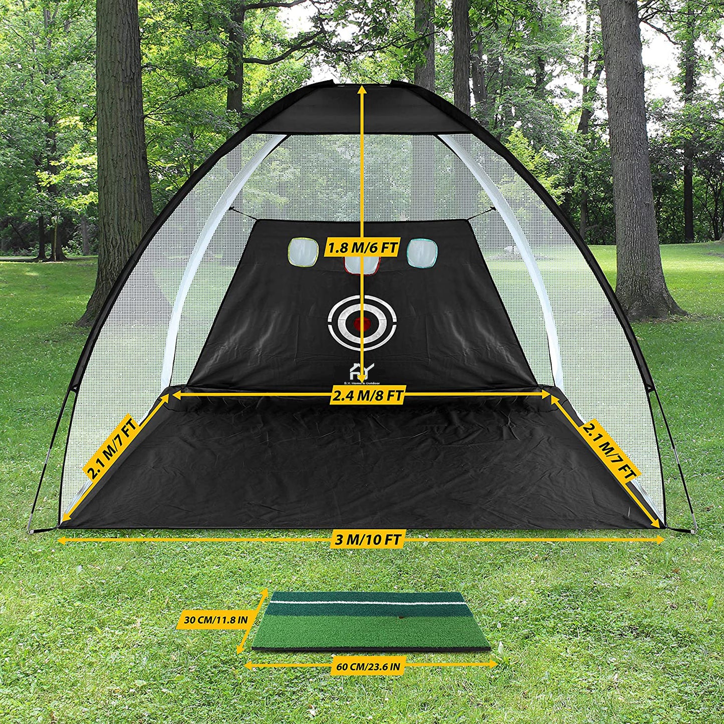 S.Y. Golf Practice Net with Target Chipping Holes Hitting Golf Nets
