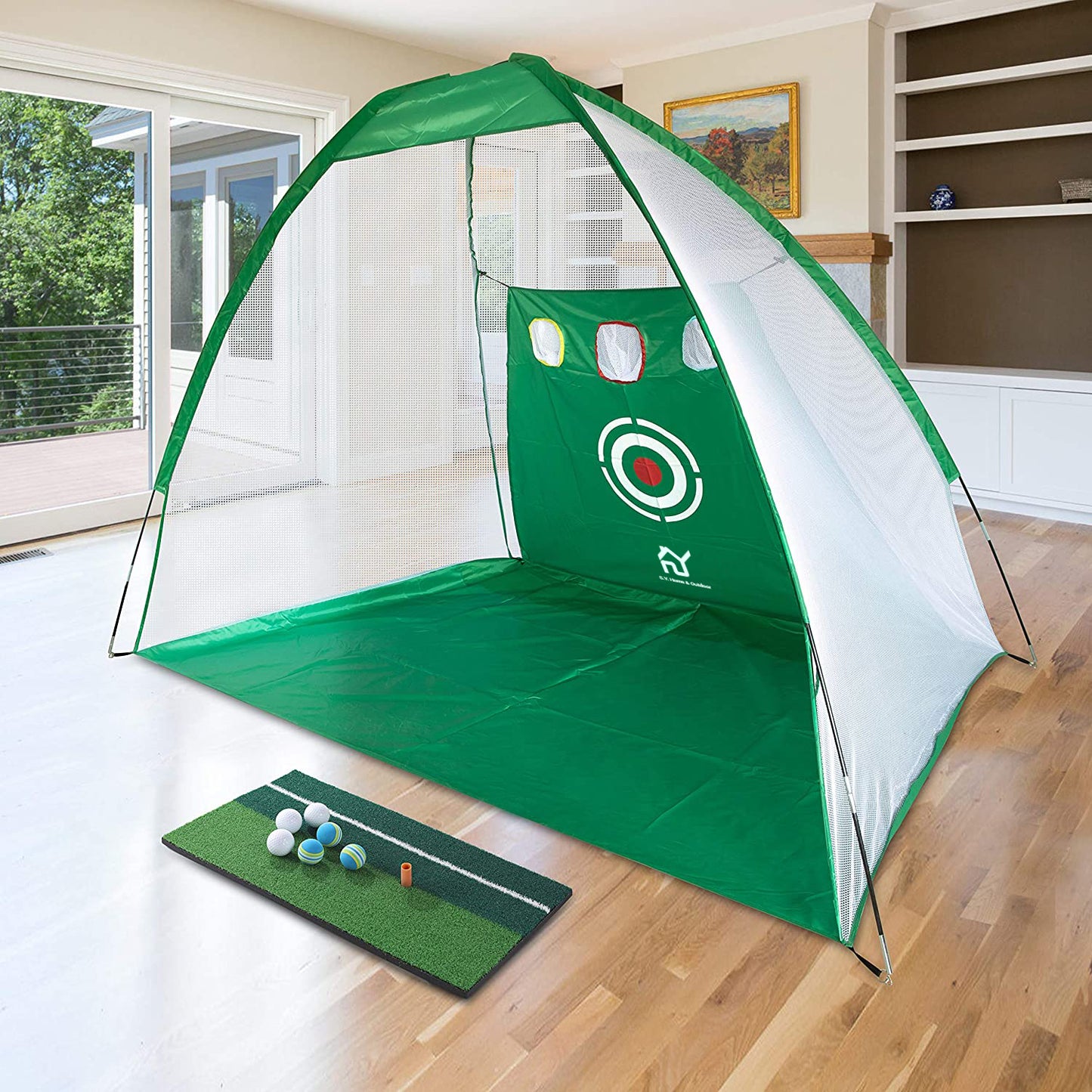 S.Y. Golf Practice Net with Target Chipping Holes Hitting Golf Nets