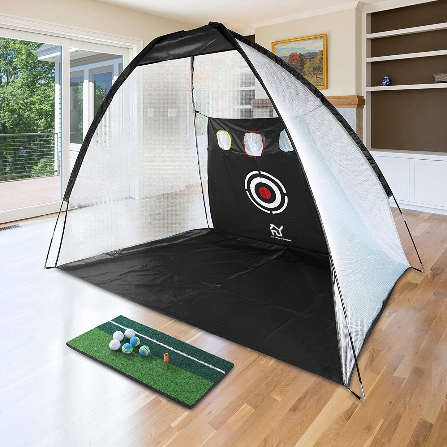 S.Y. Golf Practice Net with Target Chipping Holes Hitting Golf Nets