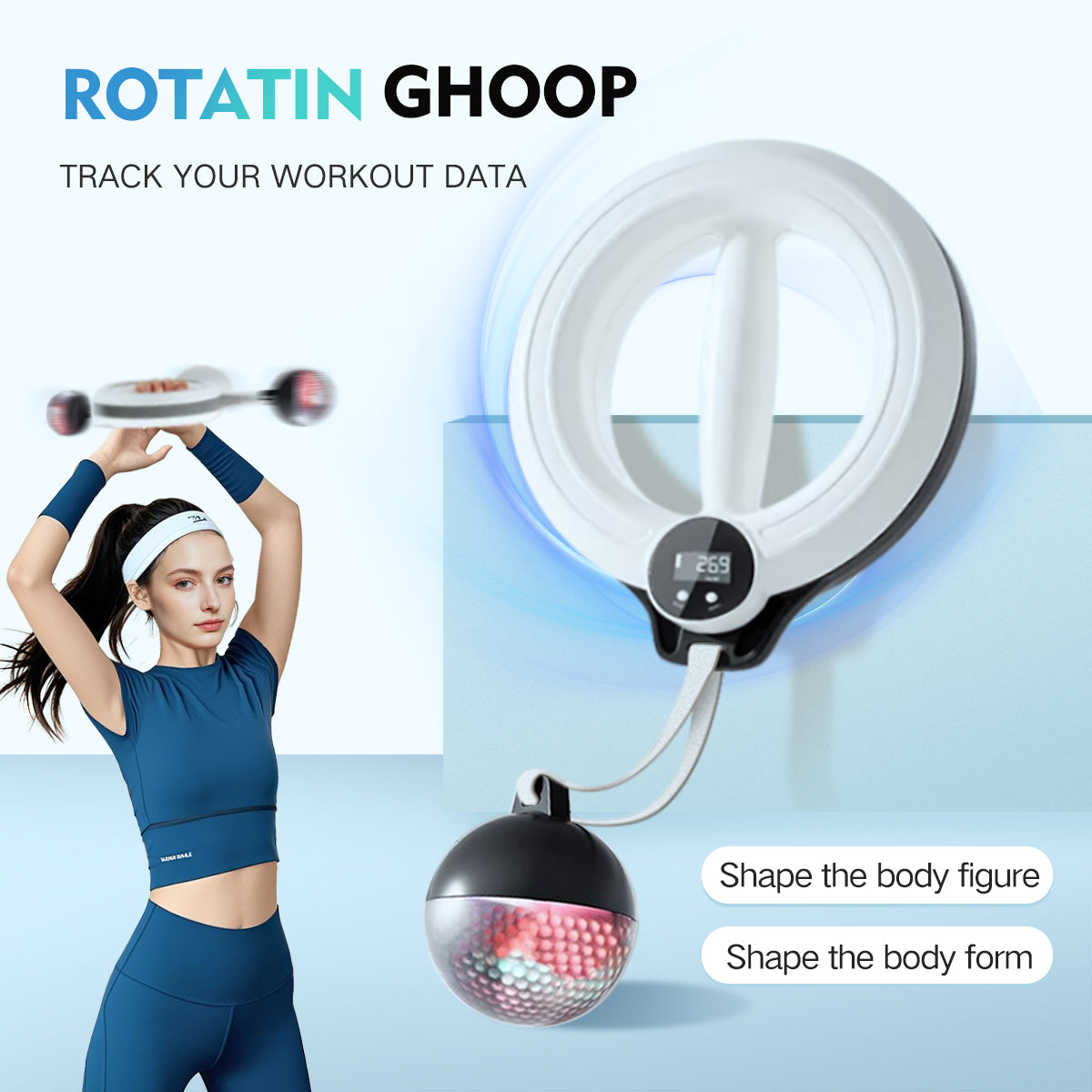 【White+RGB Lighting】RotatingHoop