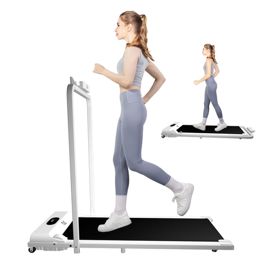 SY Walking Pad,Under Desk Treadmills ,280 Lbs Capacity,3 in 1 Portable Walking Treadmill（White）