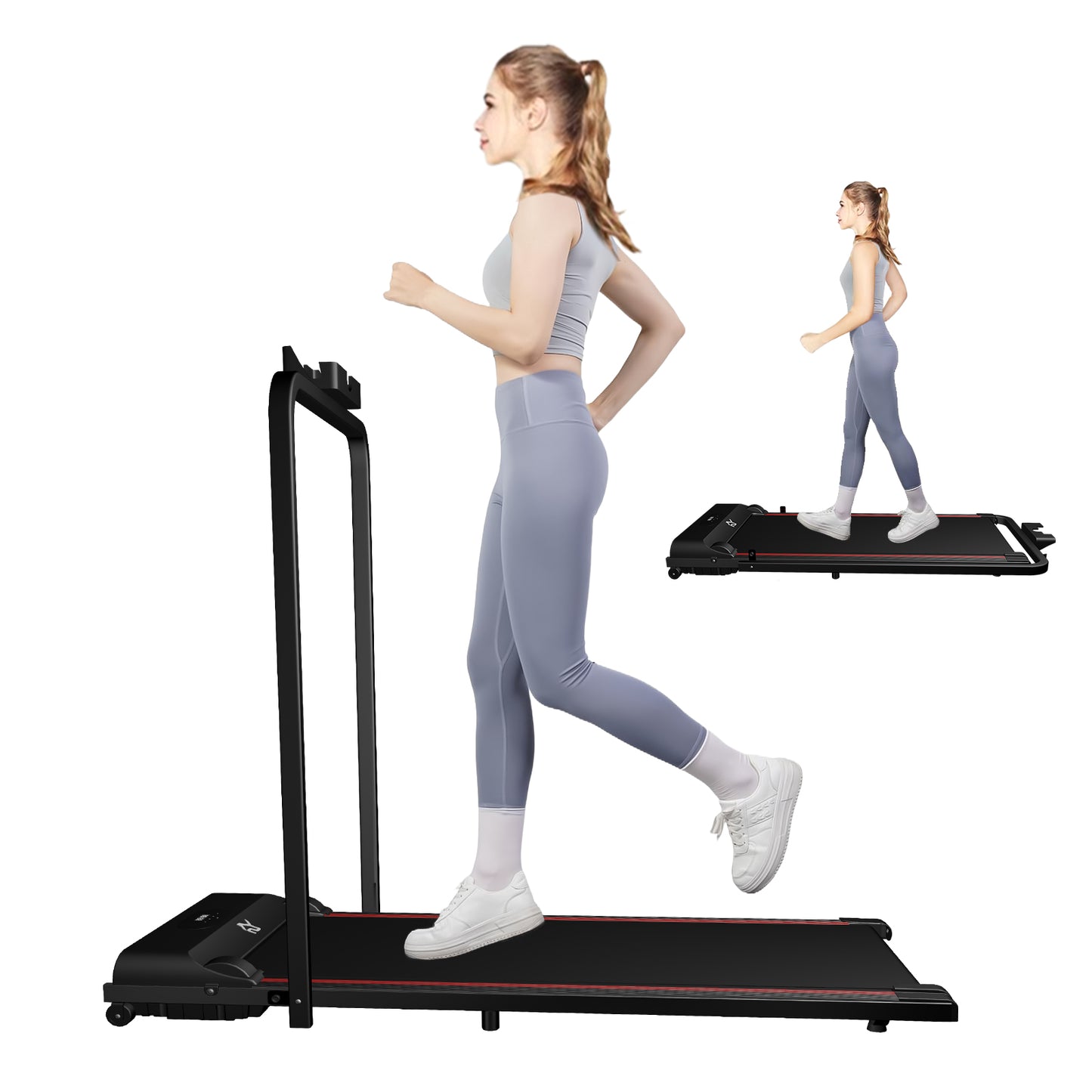 SY Walking Pad,Under Desk Treadmills ,280 Lbs Capacity,3 in 1 Portable Walking Treadmill（Black）