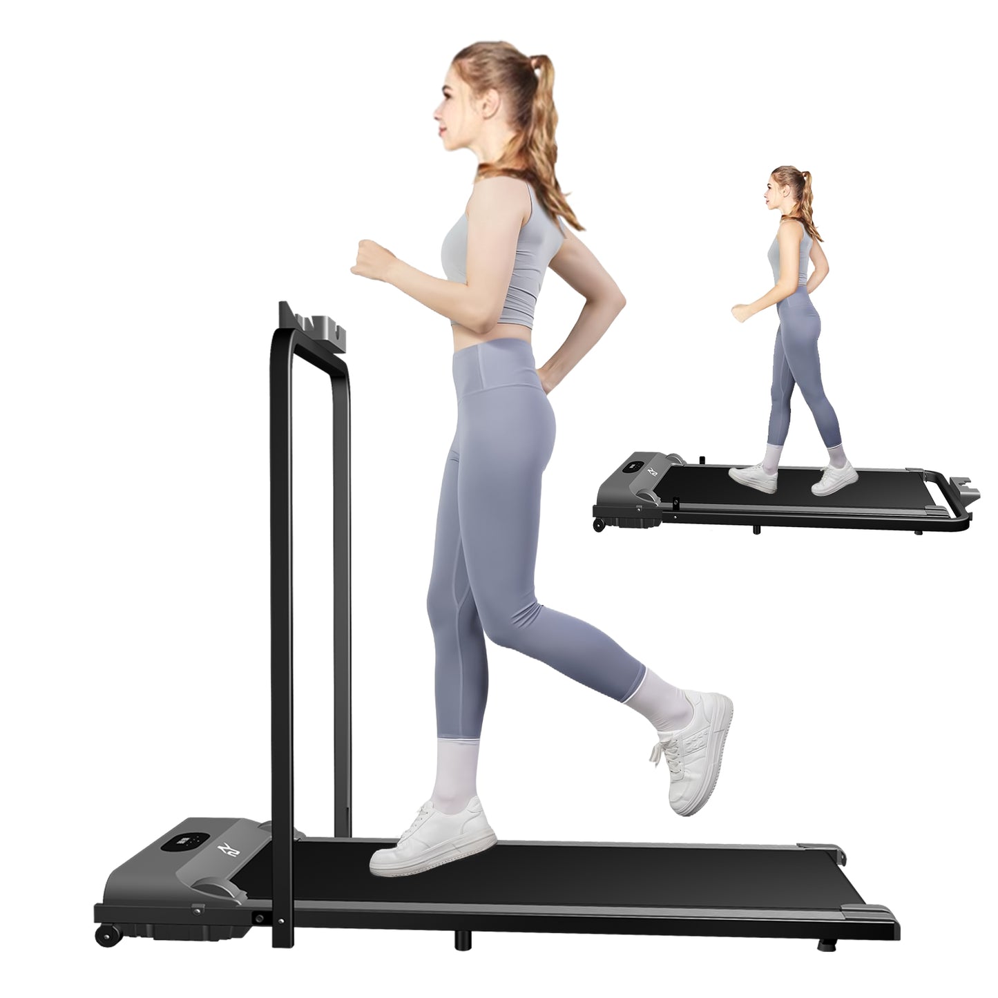 SY Walking Pad,Under Desk Treadmills ,280 Lbs Capacity,3 in 1 Portable Walking Treadmill（Gray）