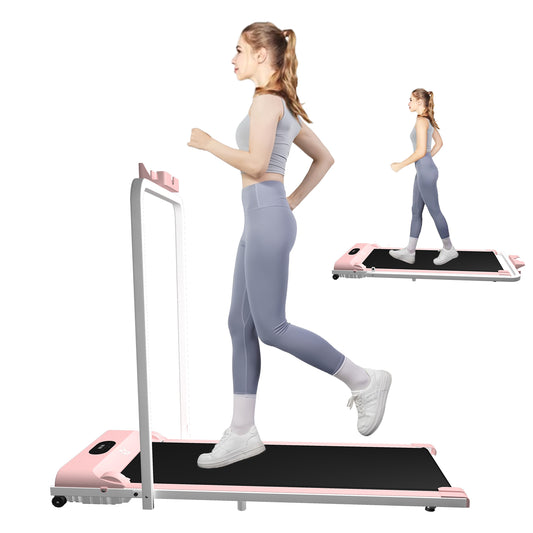 SY Walking Pad,Under Desk Treadmills ,280 Lbs Capacity,3 in 1 Portable Walking Treadmill（Pink）