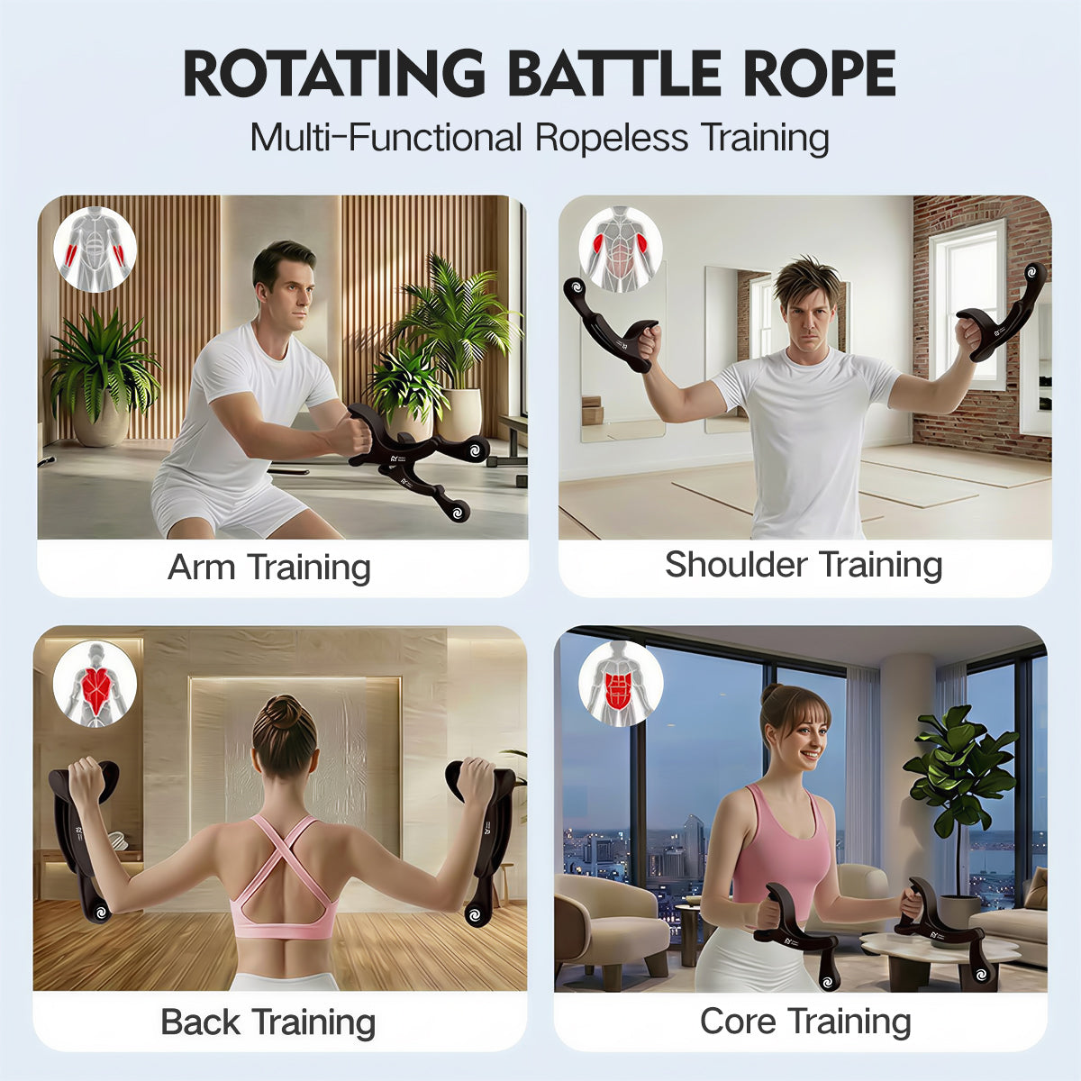 【Black】Rotating Battle Rope