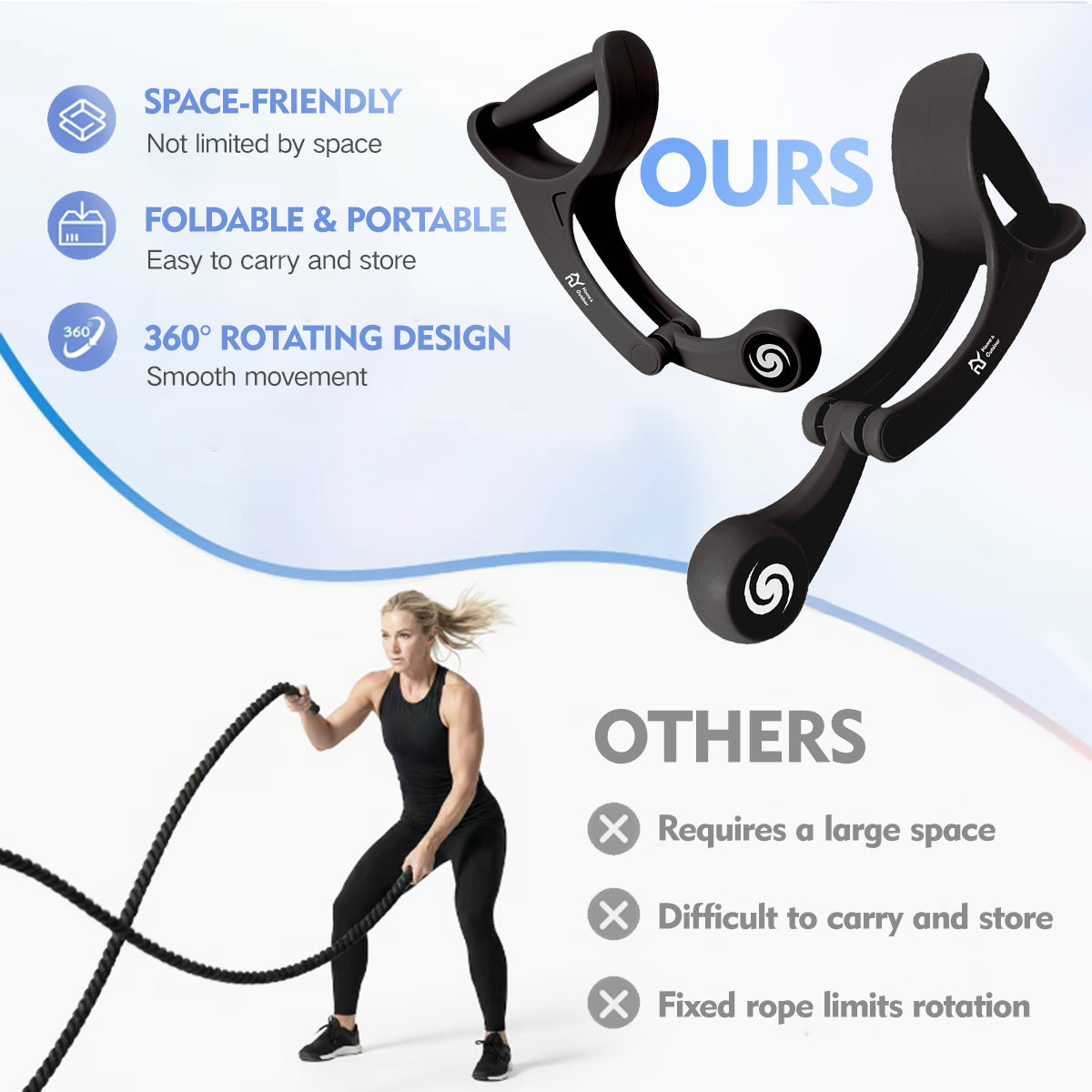 【Black】Rotating Battle Rope