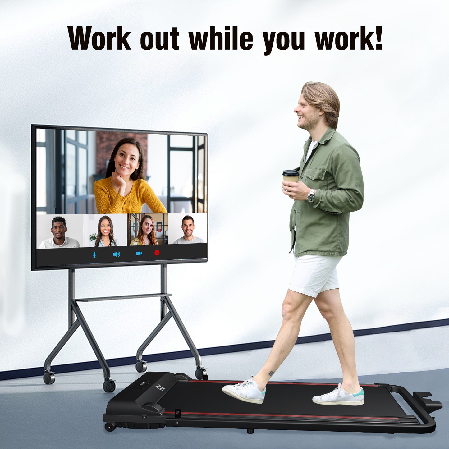 SY Walking Pad,Under Desk Treadmills ,280 Lbs Capacity,3 in 1 Portable Walking Treadmill（Black）