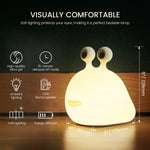 Silicone Slug Cute Squishy Animal Night Light with Touch Sensor