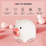 Silicone Cute Piggy Night Lamp