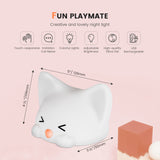 Rechargeable 7 Colors Cute Cat Soft Silicone Led Nightlight