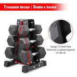 3 Tier Steel Dumbbell Weight Rack Stand