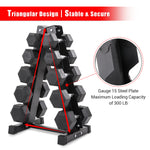 5 Tier Steel Dumbbell Weight Rack Stand