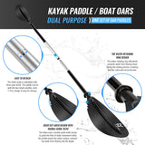 Kayak Paddle Aluminum Alloy Oars