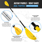 Kayak Paddle Aluminum Alloy Oars