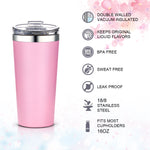 16oz Insulated Double-Walled 18/8 Stainless Steel Tumbler-Vacuum