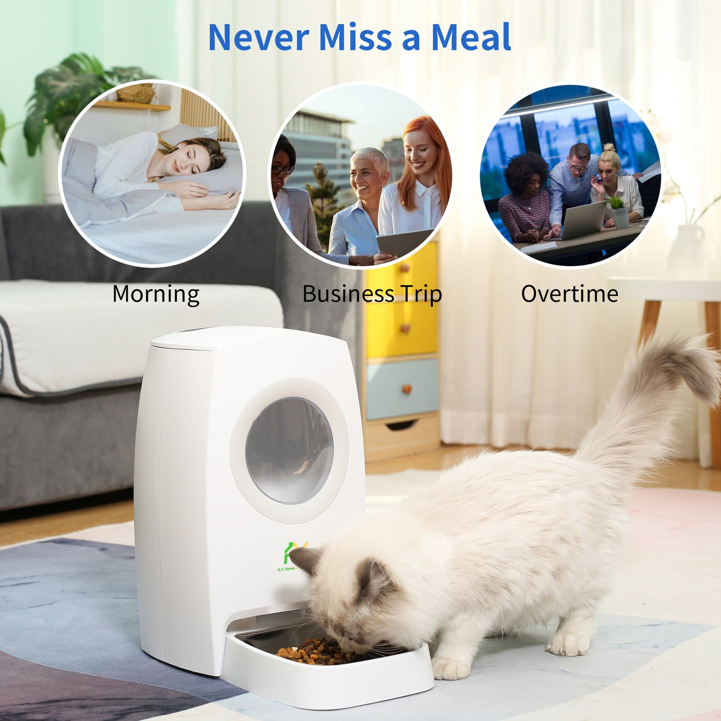 6L Automatic Cat Feeder Time Smart Pet Feeder