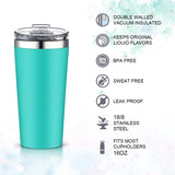 16oz Insulated Double-Walled 18/8 Stainless Steel Tumbler-Vacuum