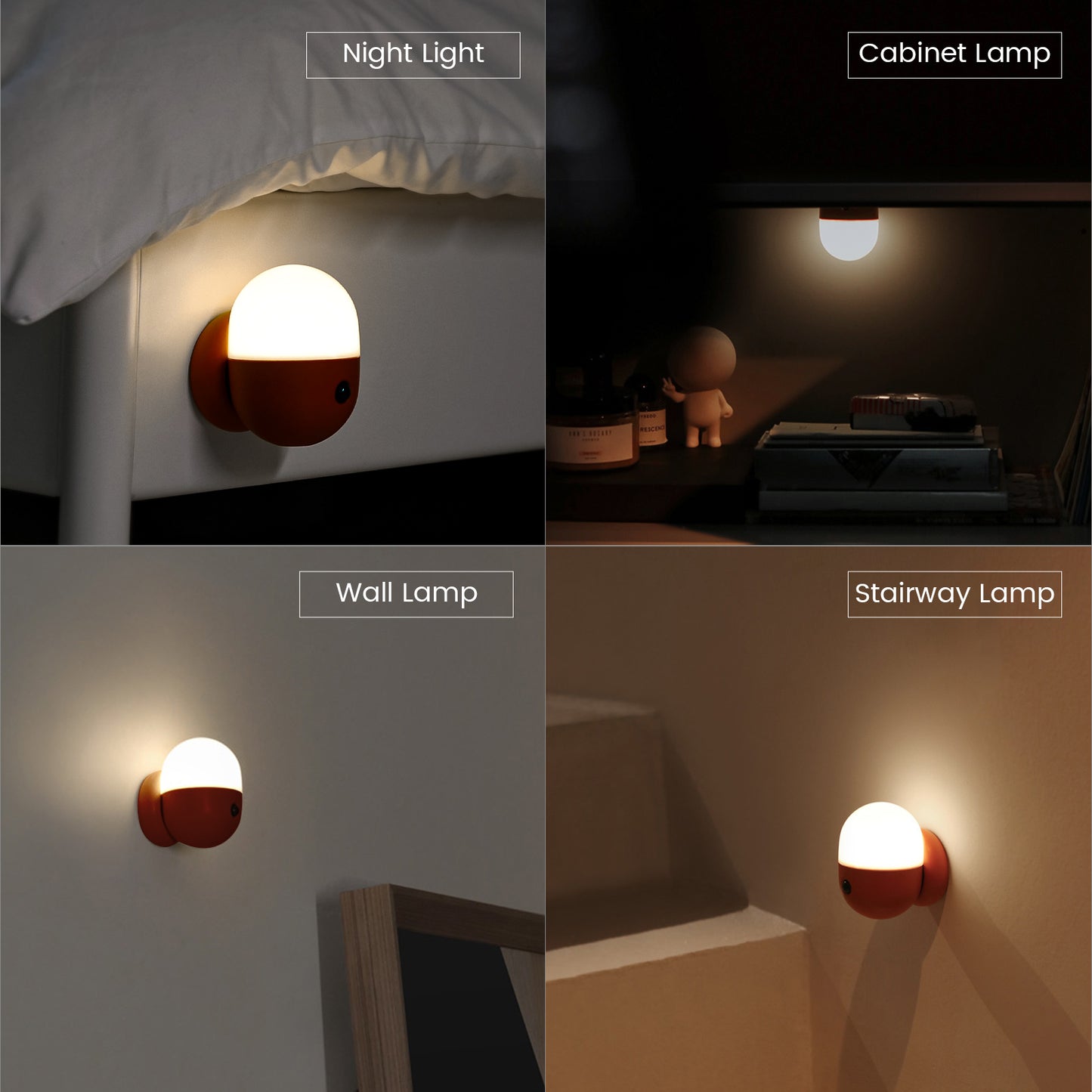 Rechargeable Cute Capsule Sensor Night Lamp