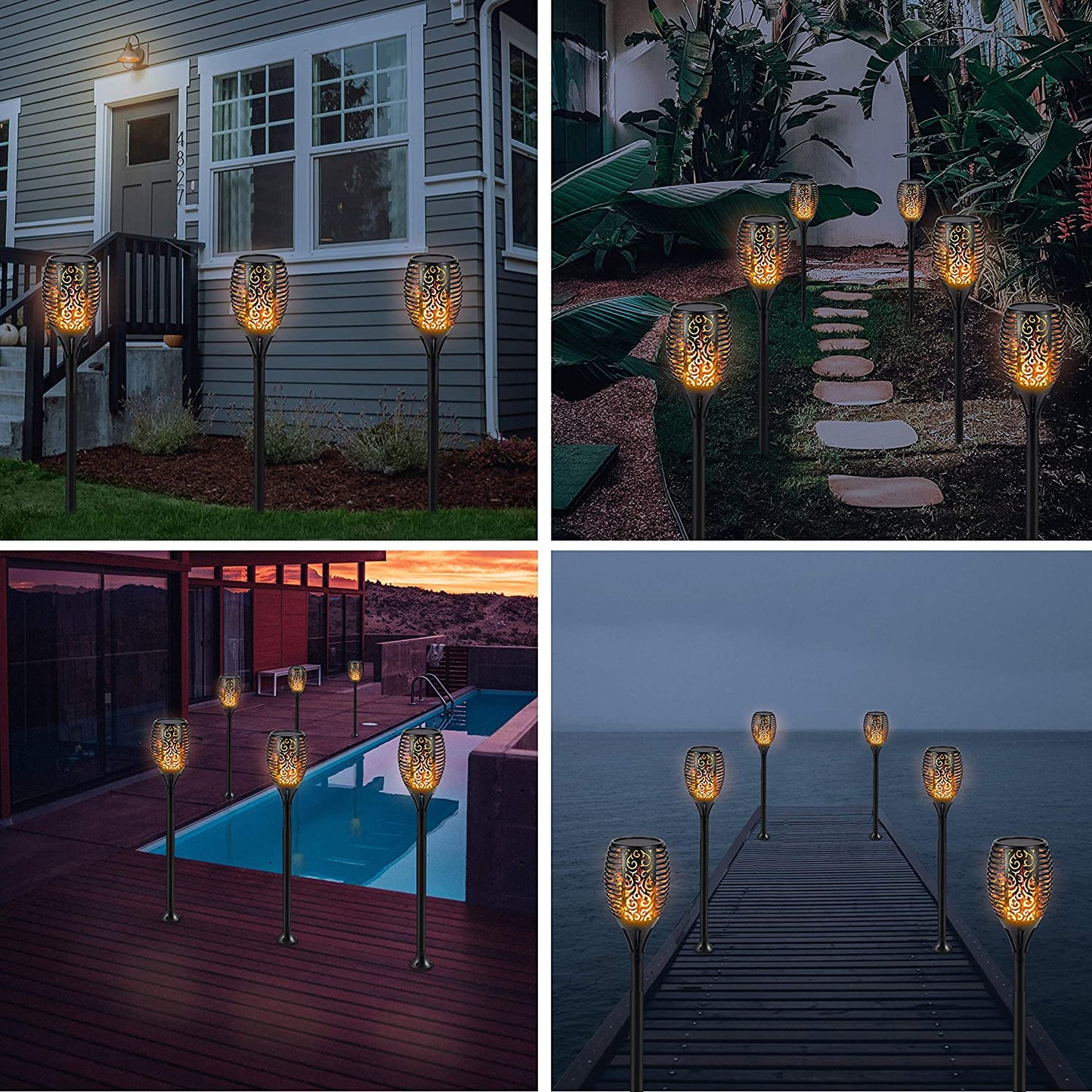 S.Y. Outdoor Torch Solar Lights with 96 LED