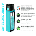 Double wall Vacuum Insulated Stainless Steel Wide Mouth Sports Water Bottle-20OZ